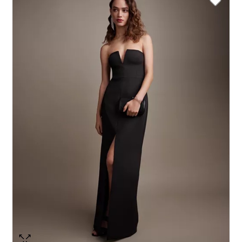 BCBGMAXAZRIA Strapless Crepe Gown